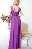 Gerüschtes Reißverschluss A-Line Chiffon bodenlanges romantisches Brautjungfernkleid - 3