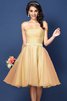 Robe demoiselle d'honneur courte plissage en satin avec sans manches avec zip - 12