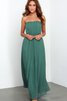 Abito da Damigella in Chiffon Elegante Lungo A-Line senza spalline - 5