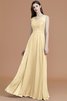 A Linie Prinzessin Normale Taille Ärmelloses Bodenlanges Brautjungfernkleid - 12