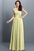 Robe demoiselle d'honneur plissé longue de princesse fermeutre eclair avec chiffon - 8