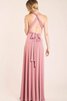 Vestido de Dama de Honor de Corte-A de Escote halter de Hasta el suelo con Cintas - 2