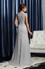 Chiffon Kurze Ärmeln Herz-Ausschnitt Brautmutterkleid mit Empire Taille mit Applikation - 2