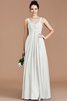 Robe demoiselle d'honneur naturel en chiffon de col en cœur jusqu'au sol d'empire - 22