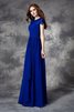 Ärmelloses Chiffon Normale Taille Anständiges Brautjungfernkleid mit Bordüre - 33