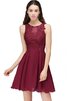 Glamouroso&Dramatico Vestido de Cóctel en Gasa de Espléndido de Encaje Adorno - 3