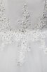 Abito da Sposa Cuore in Pizzo Naturale Senza Maniche in pizzo in Tulle - 4