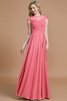 Vestido de Dama de Honor de Corte princesa de Corte-A en Gasa de Escote redondo - 33