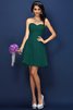 Robe demoiselle d'honneur naturel plissé bref ligne a en satin - 9