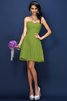 Robe demoiselle d'honneur naturel plissé bref ligne a en satin - 14