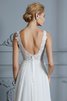 A-Line Spitze V-Ausschnitt Unverwechselbar Brautkleid mit Natürlicher Taille - 8