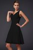 A-Line Drapiertes Plissiertes Ärmelloses Mini Brautjungfernkleid - 2