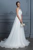 Herrlich Chiffon Besonderes Festliches Brautkleid mit V-Ausschnitt - 6