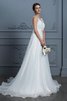 Herrlich Chiffon Besonderes Festliches Brautkleid mit V-Ausschnitt - 6