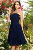 Prinzessin Empire Taille Chiffon Plissiertes Brautjungfernkleid ohne Ärmeln - 10