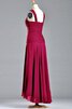 Elegante Vestido de Dama de Honor de Volantes Adorno de Sin mangas de Escote redondo - 2