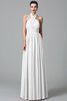 Robe demoiselle d'honneur a-ligne de princesse de lotus de dos nu avec chiffon - 29