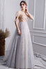 Hoher Kragen Kurze Ärmeln Beliebt Extravagantes Ballkleid mit Reißverschluss - 2