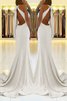 Junoesque Natürliche Taile Enganliegendes Abendkleid mit Rüschen aus Satin - 2