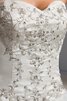 Ärmellos trägerlos klassisches romantisches Brautkleid mit Pailletten mit Herz-Ausschnitt - 4