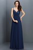 Robe demoiselle d'honneur longue a-ligne de col en v avec sans manches de princesse - 10