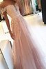 Natürliche Taile Prinzessin Anmutig Bodenlanges Ballkleid mit Applike - 1