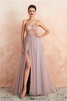 Robe de bal fait main avec perle textile en tulle longue exclusif - 1