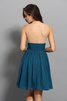 Normale Taille Chiffon Bootsförmiger Ausschnitt A-Linie Cocktailkleid ohne Ärmeln - 2