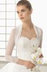 Niedrige Taille Strand Perlenbesetztes A-Linie Elegantes Brautkleid mit Herz-Ausschnitt - 3