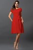 Robe demoiselle d'honneur courte de princesse avec zip en chiffon a-ligne - 23