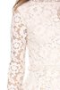 Robe de mariée modeste de col haut encolure ronde avec zip avec manche longue - 4