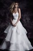 Robe de mariée delicat spécial de col en cœur avec lacets ruchés plongeants - 1
