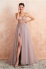 Robe de bal fait main avec perle textile en tulle longue exclusif - 2