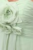 Robe de cocktail de col en cœur de longueur à genou avec fleurs ruché avec chiffon - 4