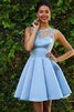 Fantastisch A-Linie Ärmelloses Prinzessin Abiballkleid aus Satin - 1