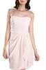 Reißverschluss drapiertes trägerloser Ausschnitt Chiffon mini Abschlusskleid - 3