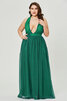 Abito da ballo v-scollo in chiffon splendente a-line con paillette sexy - 6