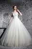 Vestido de Novia de Corte Evasé en Encaje de Encaje Adorno de Abalorio de Hasta el suelo - 2