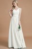 Abito da Damigella Senza Maniche Naturale in Chiffon Principessa A-Line - 22