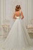 Vestido de Novia de Corte-A de Lazos de Encaje Adorno de Sin mangas de Hasta el suelo - 1