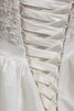 Spitze a linie plissiertes hoch niedrig romantisches Brautkleid mit Blume - 5
