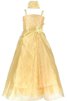 Robe de cortège enfant brillant long manche nulle bandouliere spaghetti - 1