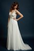 Gesticktes a linie elastischer Satin klassisches Tüll Brautkleid mit Sweep zug - 2