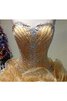 Reißverschluss Organza Satin langes Quinceanera Kleid aus Spitze mit Bordüre - 2