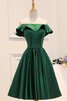 Zeitloses Ärmelloses Satin einfaches prächtiges Abiballkleid mit Rücken Schnürung - 1
