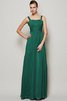Robe demoiselle d'honneur longue plissage avec zip longueur au ras du sol en chiffon - 8