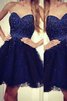 Prinzessin Herz-Ausschnitt Tüll Mini Abiballkleid ohne Ärmeln - 1