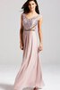 Abito da Damigella in Chiffon A-Line con Ricamo - 3