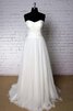 Ärmelloses A-Line plissiertes Beach Stil Herz-Ausschnitt bodenlanges Brautkleid - 1