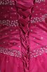 Robe de soirée long avec perle textile en tulle avec lacets de bustier - 5